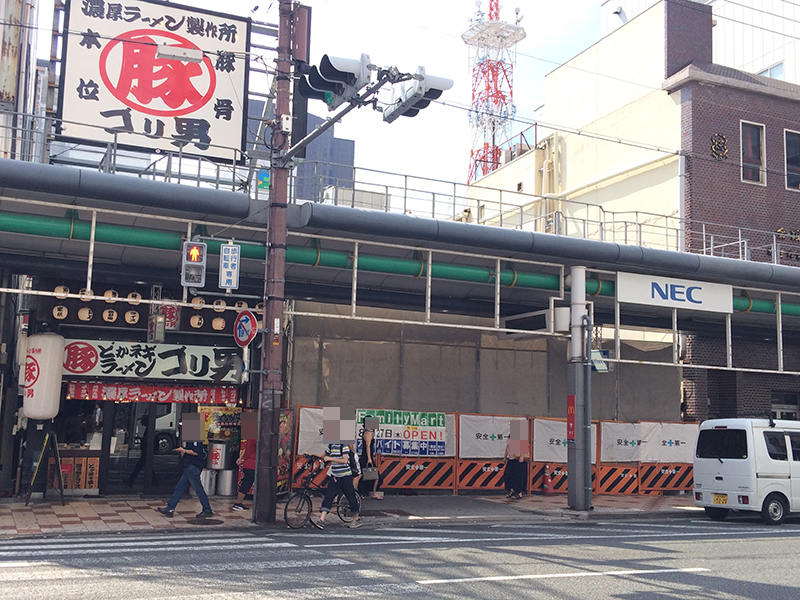 日本橋4丁目・堺筋沿いにコンビニ「ファミリーマート」が移転へ